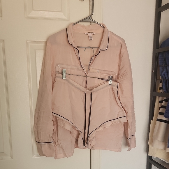 Victoria's Secret Other - Victorias Secret Light Pink Cotton Pajama Set Medium